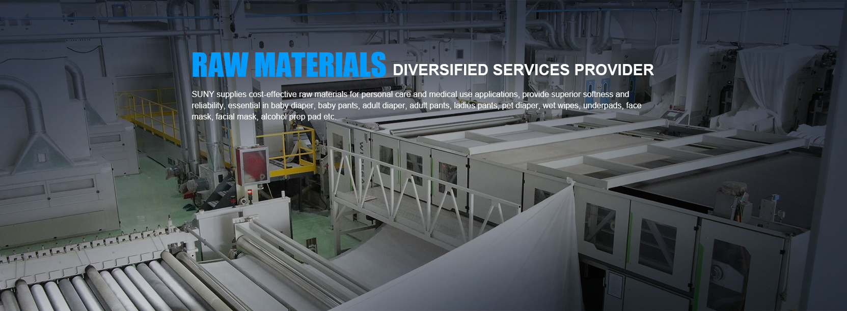 Production of non woven fabrics